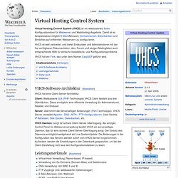 Virtual Hosting Control System