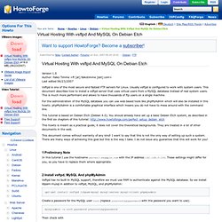 Virtual Hosting With vsftpd And MySQL On Debian Etch