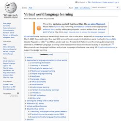Virtual world language learning