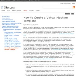 How to Create a Virtual Machine Template