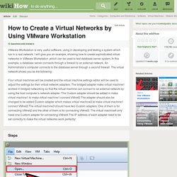 How to Create a Virtual Networks by Using VMware Workstation