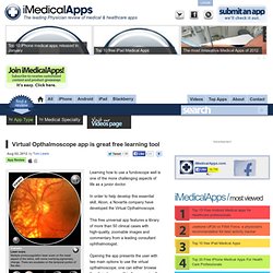 Virtual Opthalmoscope app is great free learning tool