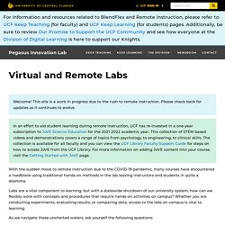 Virtual and Remote Labs – Pegasus Innovation Lab