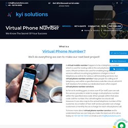 Virtual Mobile Number Provider India - KYI Solutions