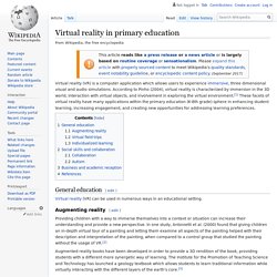 Virtual reality in primary education