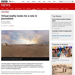 Virtual reality looks for a role in journalism - BBC News