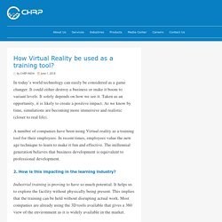 How Virtual Reality be used as a Training Tool? CHRP INDIA Pvt Ltd.