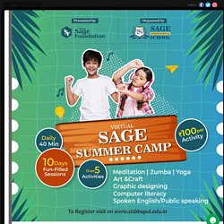 Virtual Sage Summer Camp - Phase-II - SAGE INTERNATIONAL SCHOOL