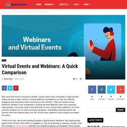 Virtual Events and Webinars: A Quick Comparison