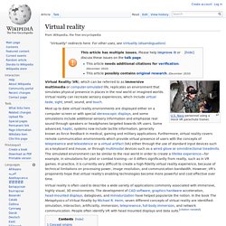 Virtual reality - Wikipedia