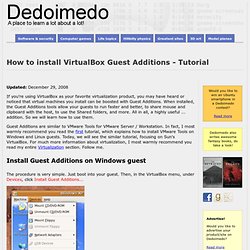 How to install VirtualBox Guest Additions - Tutorial