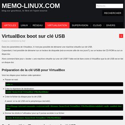 VirtualBox boot sur clé USB