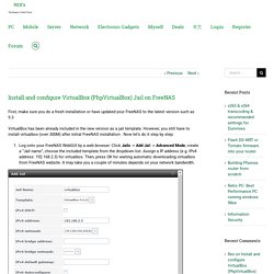 Rex's Tech House - Install and configure VirtualBox (PhpVirtualBox) Jail on FreeNAS