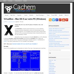 VirtualBox – Mac OS X sur votre PC (Windows)
