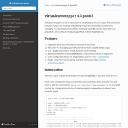 virtualenvwrapper 4.0 — virtualenvwrapper 4.0 documentation