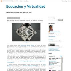 Educación y Virtualidad: Metamooc: dos cuestiones de mil en #mooc24mooc