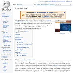 La virtualisation, c'est quoi ?