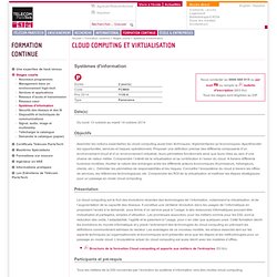 Cloud computing et virtualisation - École d'Ingénieurs : Télécom ParisTech
