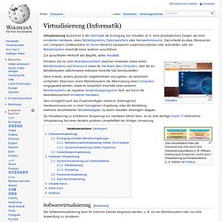 Virtualisierung (Informatik)