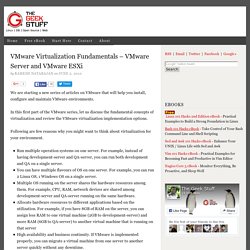 VMware Virtualization Fundamentals – VMware Server and VMware ESXi