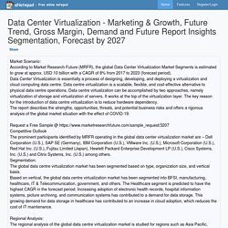 Data Center Virtualization - Marketing & Growth, Future Trend, Gross Margin, Demand and Future Report Insights Segmentation, Forecast by 2027