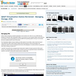 QNAP Virtualization Station Reviewed - Managing, Storage, KVM
