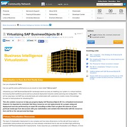 Virtualizing SAP BusinessObjects BI 4