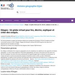 Edugeo : Un globe virtuel pour lire, décrire, expliquer et créer des (...)