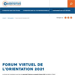 Forum virtuel de l'orientation 2021