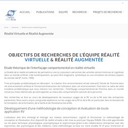 Réalité Virtuelle et Réalité Augmentée - Centre de Robotique