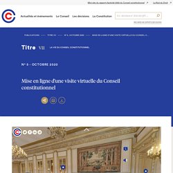 Visite virtuelle du Conseil constitutionnel