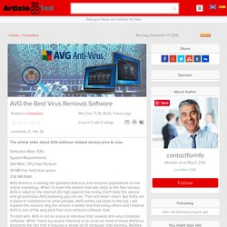 AVG the Best Virus Removal Software Article