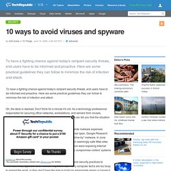 10 ways to avoid viruses and spyware