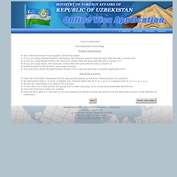 Visa to Uzbekistan