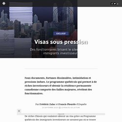 Visas sous pression