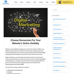 Choose Densenium For Your Website’s Online Visibility - Densenium India Private Limited- A Best Digital Marketing Agency & Website Development