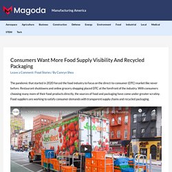 Consumers Want More Food Supply Visibility And Recycled Packaging