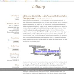 SEO and Visibility to Enhances Online Sales Prospective - Lillianj