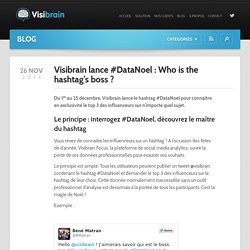lance #DataNoel : Who is the hashtag’s boss ?