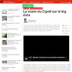 La vision du Cigref sur le big data