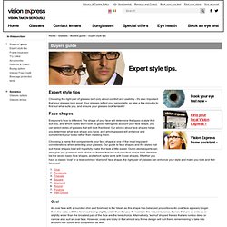 Expert tips for choosing your glasses. Frames to suit your face shape (Round, Oval, Oblong) - Visionexpress.com - Designer Glasses at Vision Express Opticians