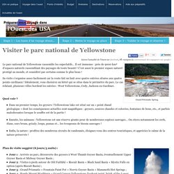 Visiter le parc national de Yellowstone - Voyage dans l'Ouest des USA