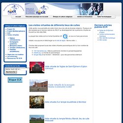 Les visites virtuelles de différents lieux de cultes