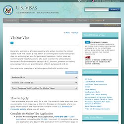 Visitor Visas - Business and Pleasure