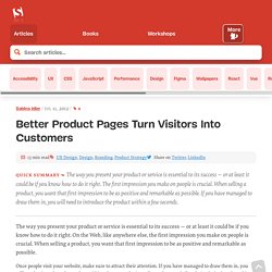 Better Product Pages: Turn Visitors Into Customers
