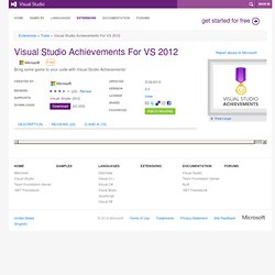 Visual Studio Achievements For VS 2012 extension
