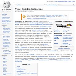 Visual Basic for Applications (wikipedia)