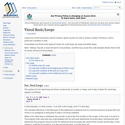 Visual Basic/Loops