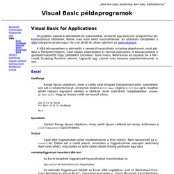 Visual Basic példaprogramok
