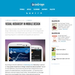 Visual Hierarchy in Mobile Design